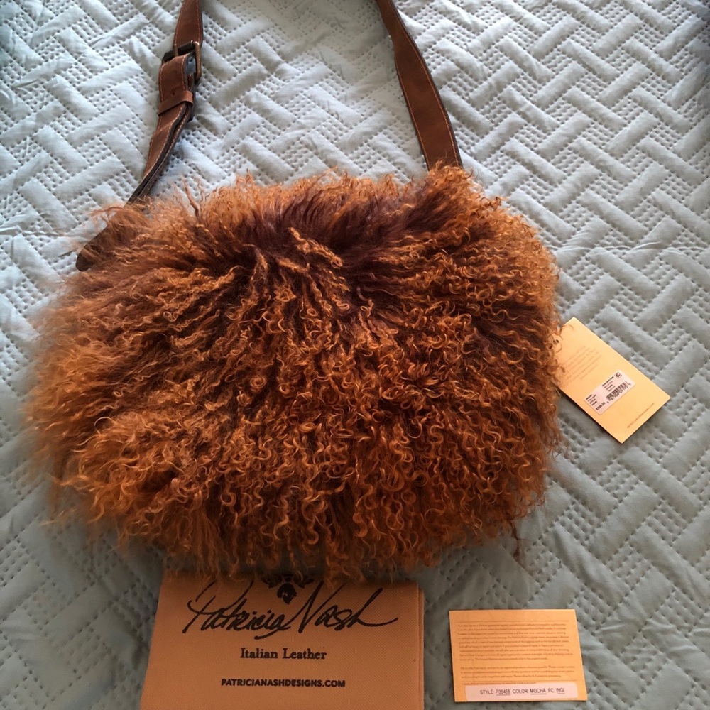 Patricia Nash Tibetan Lamb Riojas Saddle Bag